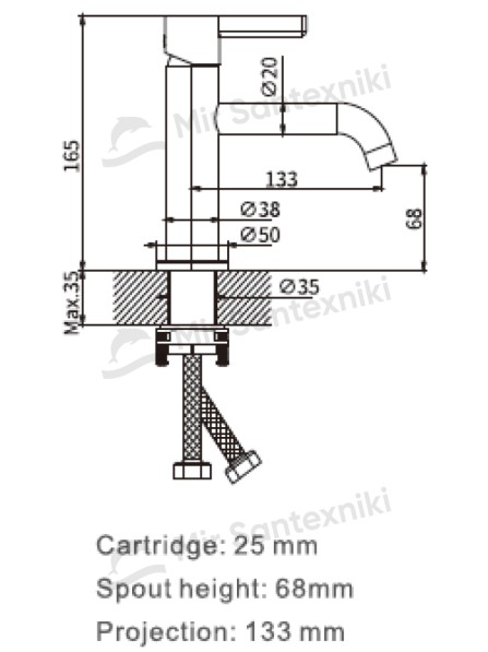 Смеситель для раковины Debora однорычажный DBR333-01